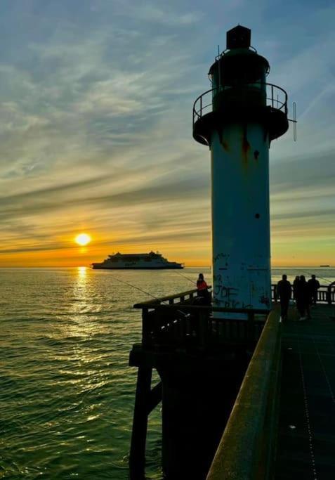 Le Clemenceau Appart-Calais Nord-Balcon-Plage Bagian luar foto