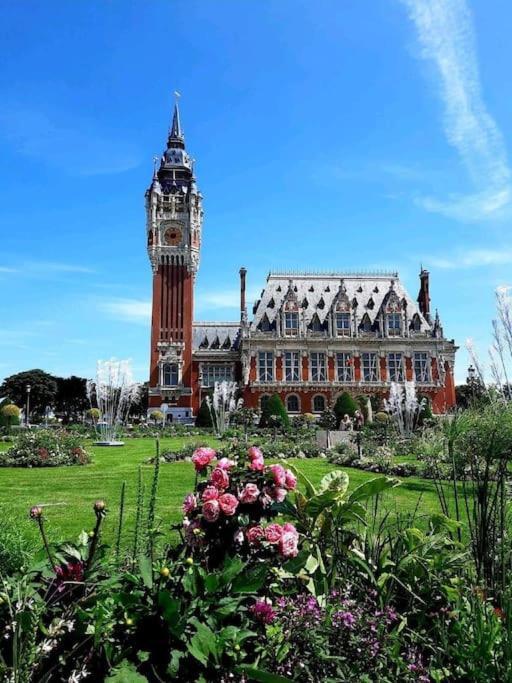 Le Clemenceau Appart-Calais Nord-Balcon-Plage Bagian luar foto